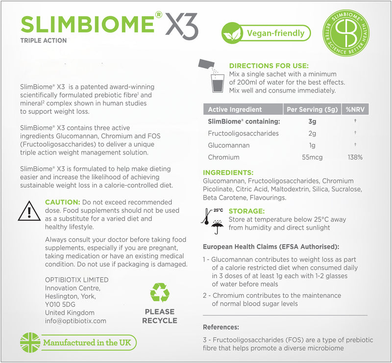 SlimBiome® X3, 30 Sachets
