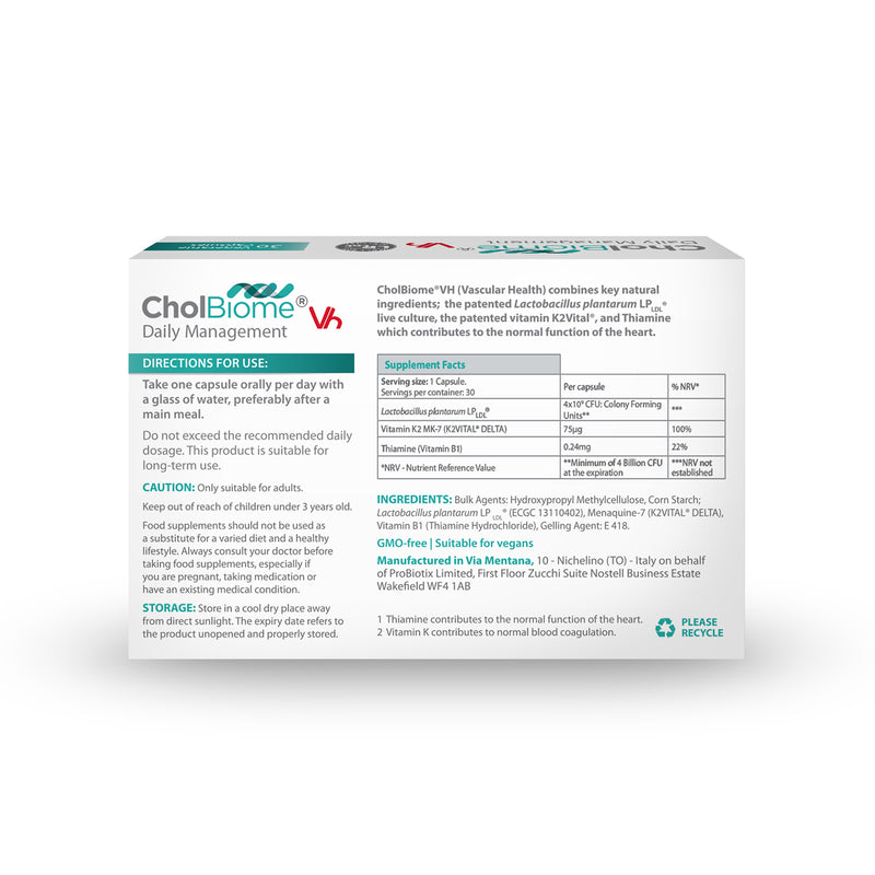 CholBiomeVH - Probiotic Supplement, 30 Capsules (BRAND NEW)