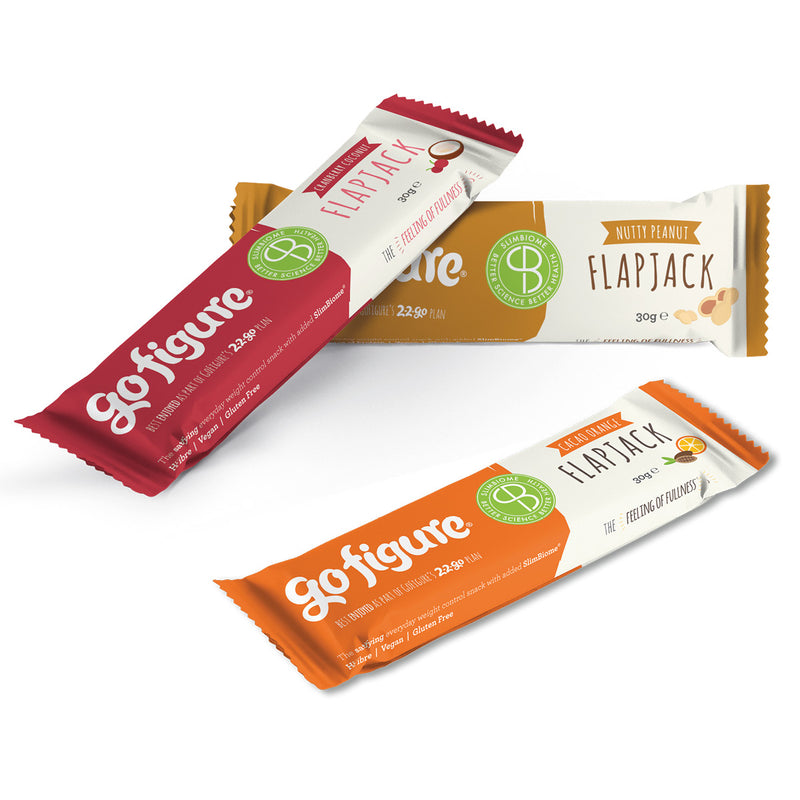 GoFigure Energy-boosting Flapjacks With SlimBiome®, 20 Bars - OptiBiotix Online